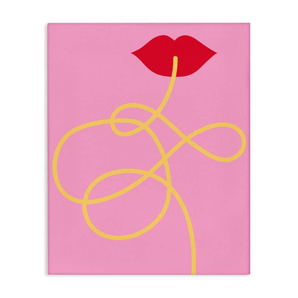 Pasta Noodle and Lips by Daphne Polselli Unframed Food Graphic Art Print 20 in. x 16 in. price history on PriceWatchPro