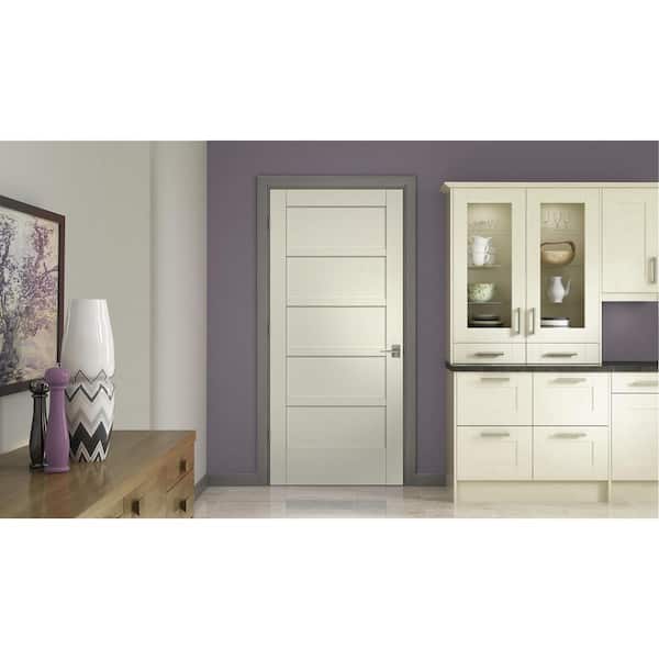 32 in. x 80 in. MODA Primed PMP1055 Solid Core Wood Interior Door Slab