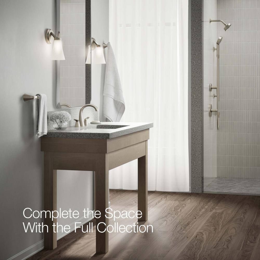 Easmor 8 in. Brushed Nickel Double Handle Bathroom Faucet