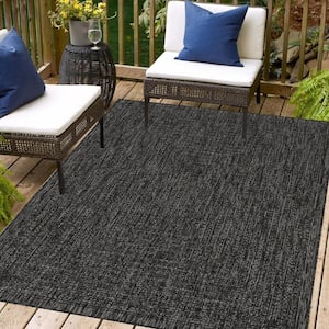 Viola Black 10 ft. x 13 ft. Indoor/Outdoor Area Rug