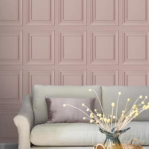 Redbrook Wood Panel Blush Removable Wallpaper Sample