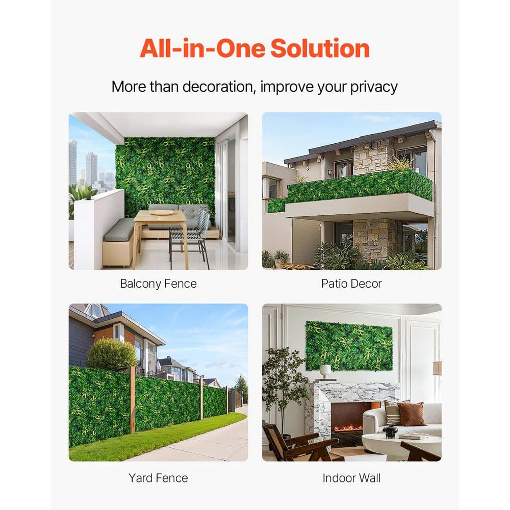 Green Plastic Ivy Outdoor Wall Hedge Panels
