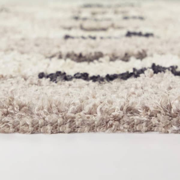 Hammes Taupe 5 ft. 3 in. x 7 ft. Checkered Area Rug