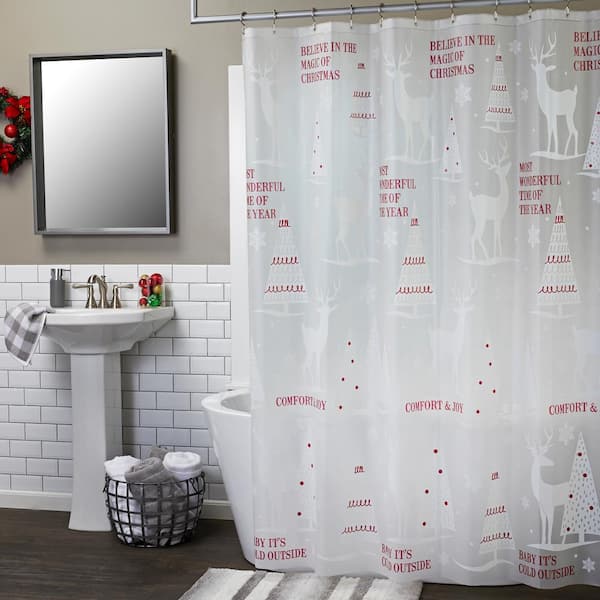 Skl Home 72 In Reindeer Woods Shower, Reindeer Shower Curtain