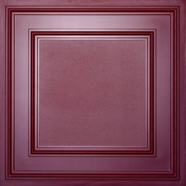 Ceilume Cambridge Merlot Evaluation Sample, Not suitable for installation - 2 ft. x 2 ft. Lay-in or Glue-up Ceiling Panel