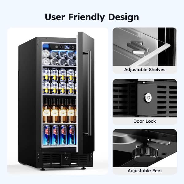 SIMZLIFE 25 in. Single Zone 130-Cans Freestanding/Undercounter