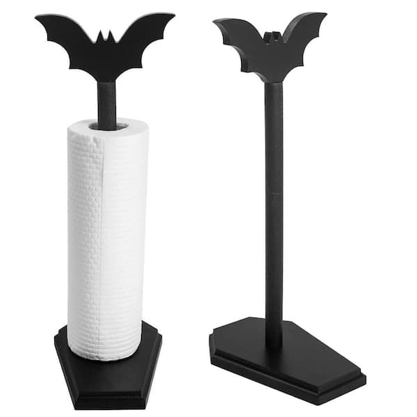 Black Bat Paper Towel Holder, Halloween Gothic Kitchen Decor, Perfect Halloween Accessory for Bathroom, Witchy Gift