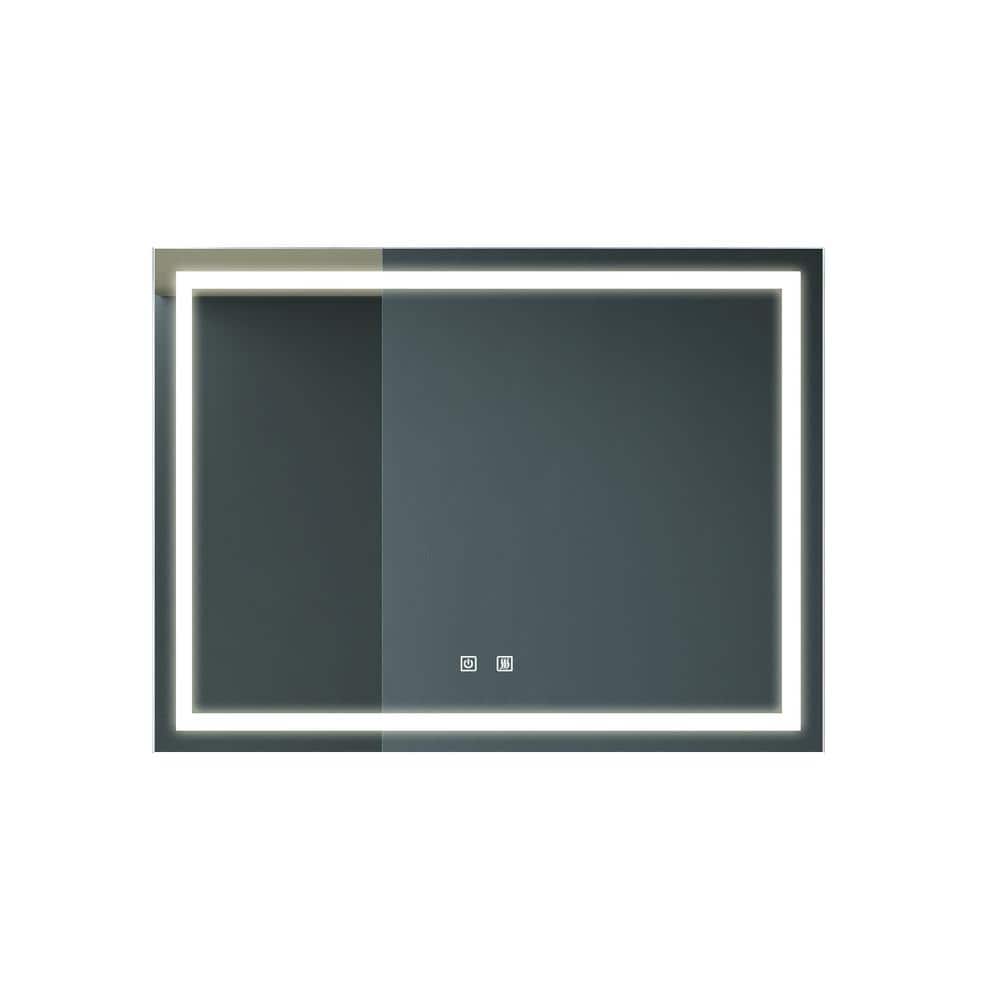 48 in. W x 36 in. H Rectangular Frameless Wall Led Light Bathroom Vanity Mi