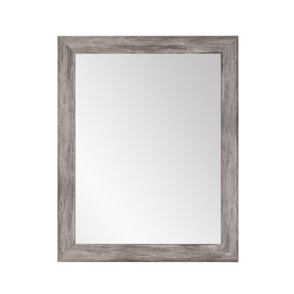 BrandtWorks Weathered 33 in. W x 39 in. H Framed Rectangular Bathroom Vanity Mirror in Weathered Gray