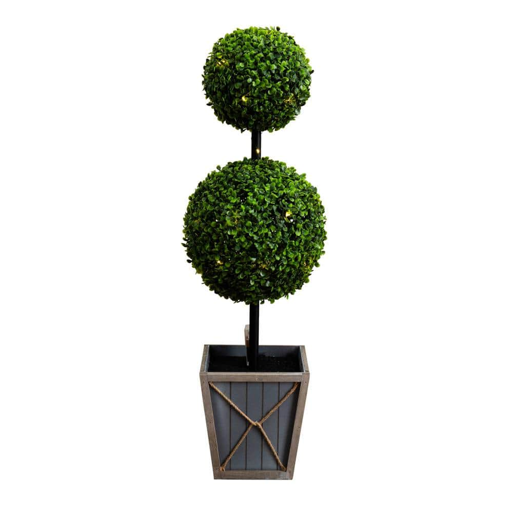 House of Silk Flowers Faux 2ft Boxwood Double good Ball Topiary