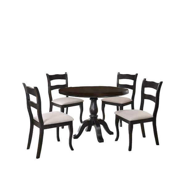 Unbranded Alice 5 Pcs Dining Set, Black