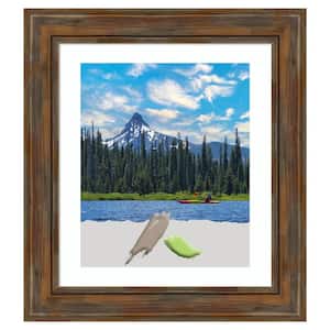 Alexandria Rustic Brown Wood Picture Frame Opening Size 20 x 24 in. (Matted To 16 x 20 in.)