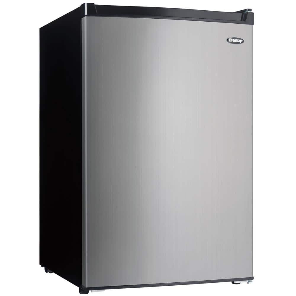 Danby 4.5 cu. ft. Stainless Steel Compact Refrigerator with True Freezer