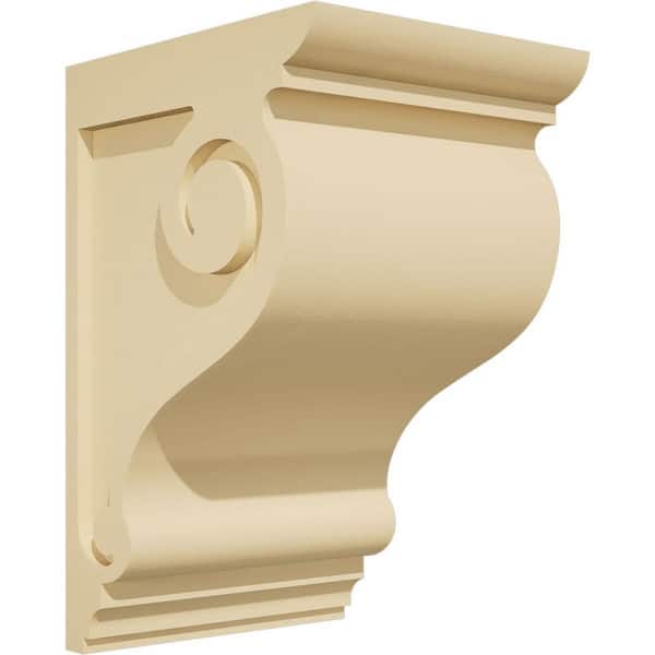 Ekena Millwork Standard Scroll 7 in. W x 12 in. H x 8 in. D Signature Urethane Polyurethane Corbel