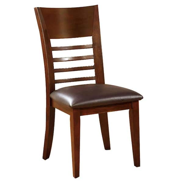 HILLSVIEW I Brown Cherry Transitional Style Side Chair