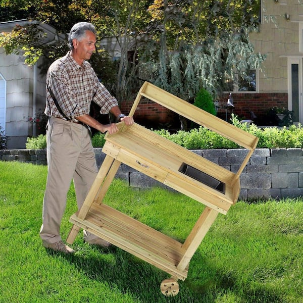 36 W x 47 H Potting Bench Table Wooden Gardening Plant