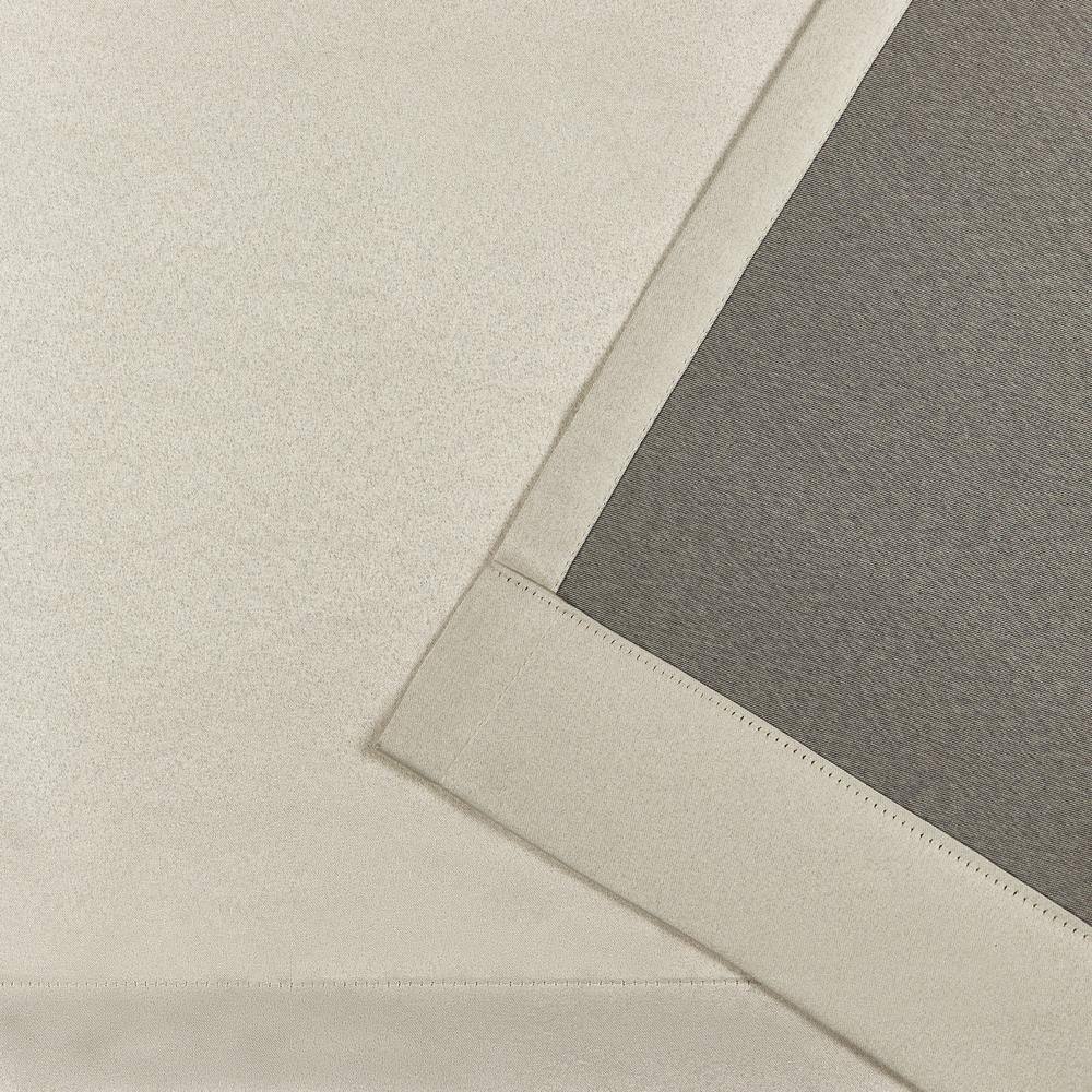Sand Polyester Room Darkening Beaded Valance Curtain Panels