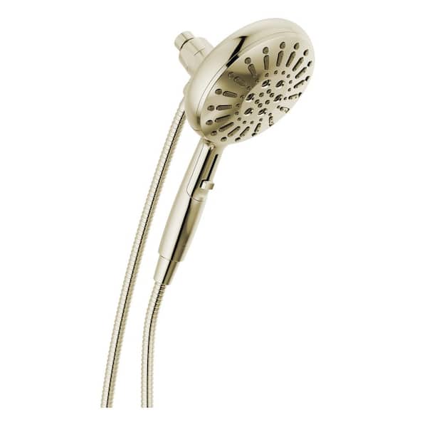 Delta 7-Spray Patterns 1.75 GPM 6.19 in. Wall Mount Handheld Shower Head with SureDock Magnetic in Lumicoat Polished Nickel