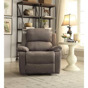 Bina 38 in. Width Big and Tall Taupe Microfiber 1 Position Recliner
