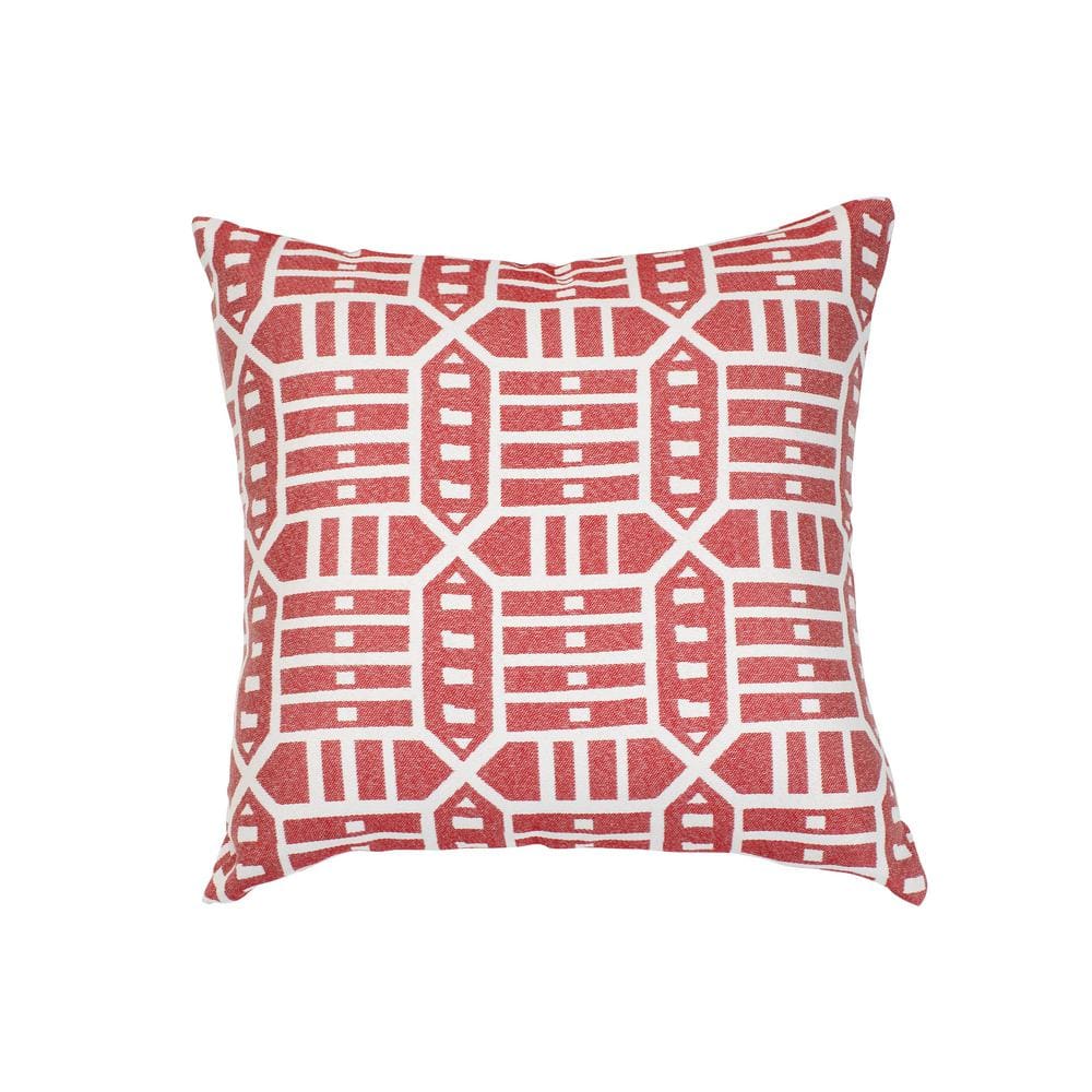 Astella Roland Red Square Outdoor Accent Throw Pillow TP18-FA55 - The ...