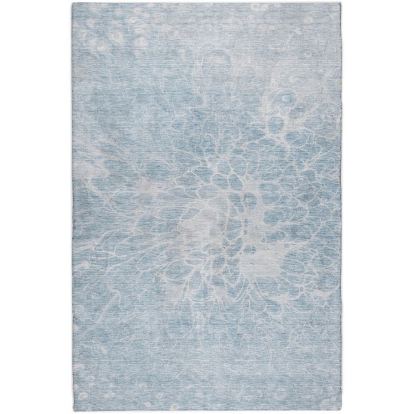 Dream Shag Premium Machine Washable Abstract ADS653 Sky 9 ft. x 12 ft. Area Rug