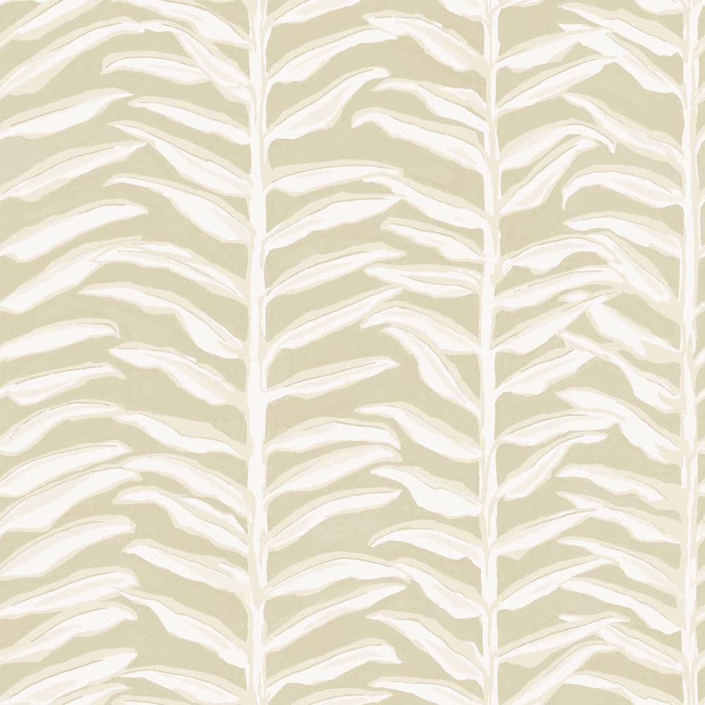 Painted Vine Beige Removable Peel and Stick Vinyl Wallpaper Sample