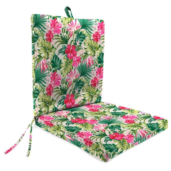 44 in. L x 21 in. W x 3.5 in. T Rectangular Outdoor Dining Chair Cushion in Hibiscus Cider
