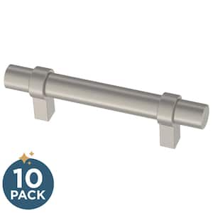 Simple Wrapped Bar 3 in. (76 mm) Stainless Steel Cabinet Drawer Pull (10-Pack)