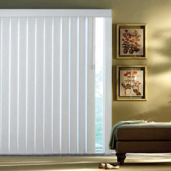Home Decorators Collection White Stucco 4.5 in. PVC Vertical Blind - 78 in. W x 84 in. L