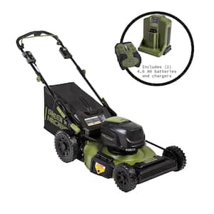 62V Brushless 22 in. Electric Cordless Battery Self- Propelled Lawn Mower with 2 4.0 Ah Batteries and Charger