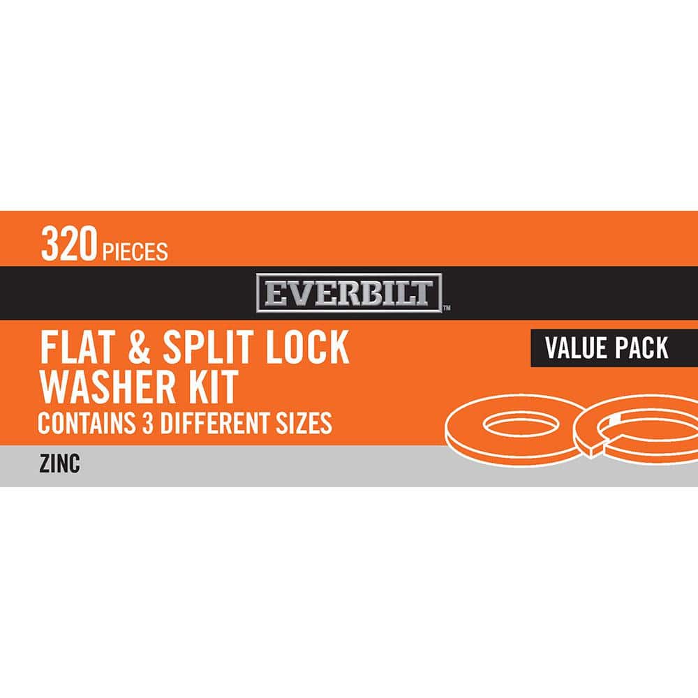 Zinc-Plated Flat and Lock Washer Kit (320-Piece) price history on PriceWatchPro