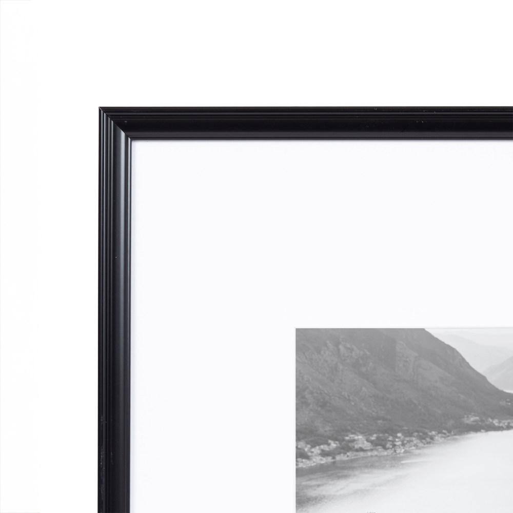 Black Polystyrene 16x20 Picture Frame Set with Glass Cover