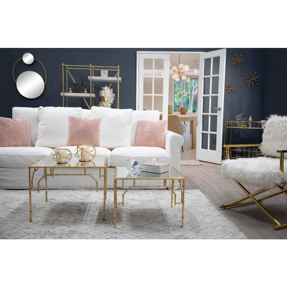 Sagebrook Home 6 in. Gold Orb Candle Holder (Set of 2) 14875 Sagebrook Home 6 in. Gold Orb Candle Holder (Set of 2) 14875