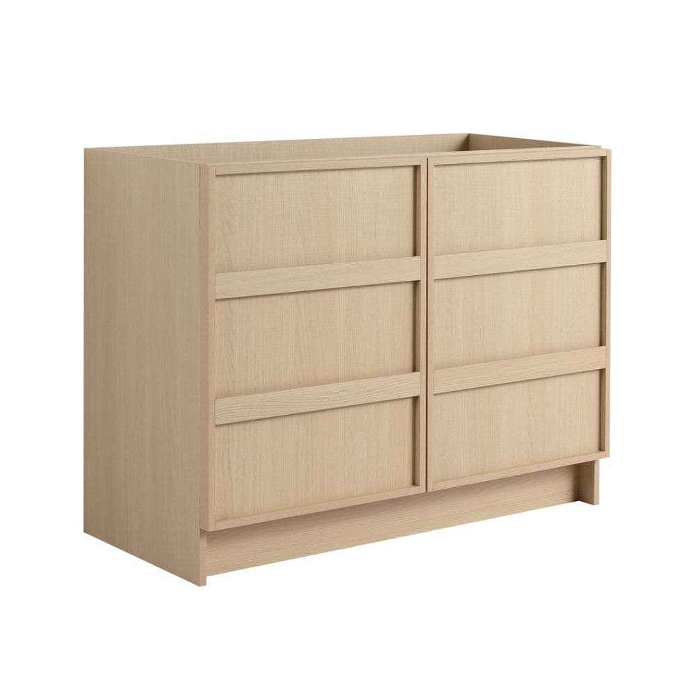Joshua 41.75 in. W Modern Freestanding Bath Vanity Cabinet without Top in Oak with 2 Soft Closing Doors