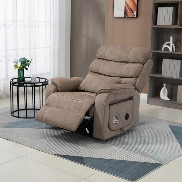 aisword Boss Oversized Dual OKIN Motor Velvet Recliner Chair with