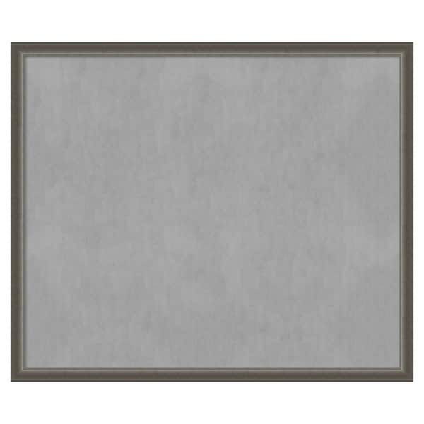 Amanti Art Domus Dark Silver 51 in. x 43 in. Framed Magnetic Board