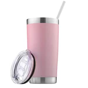 20 oz. Stainless Steel Insulated Tumbler with Lid and Straw - Pink Shimmer