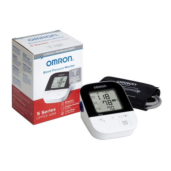 Omron 5 Series Wireless Upper Arm Blood Pressure Monitor with 9 in. to 17  in. Wide Range D-Cuff 843631135440 - The Home Depot