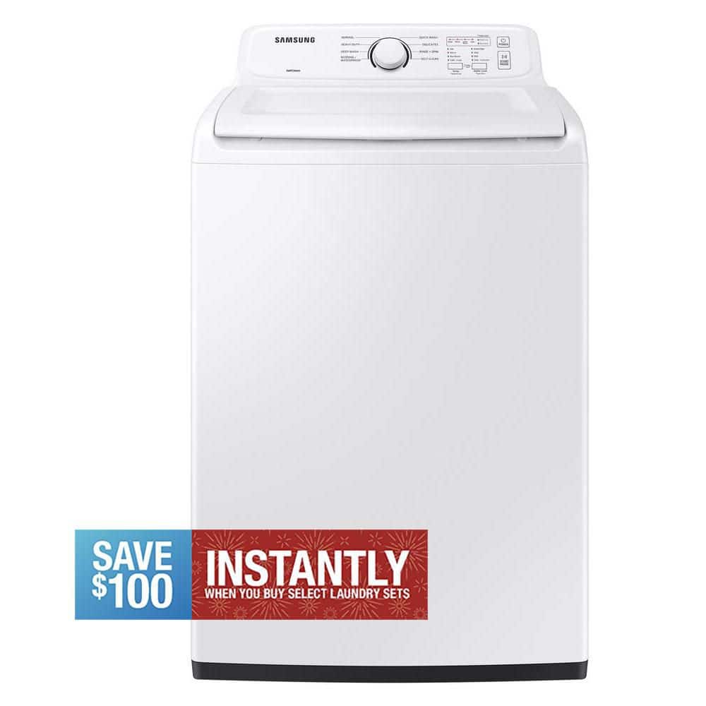 4.1 cu.ft. Top Load Washer with Soft Closed Lid in White