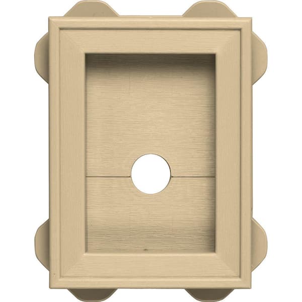 Builders Edge 5.5 in. x 8.625 in. #012 Dark Almond Wrap Around Mounting Block