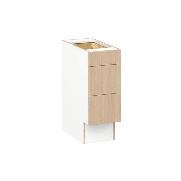 Timberline Mojavi Oak Slab Assembled ADA Drawer Base Cabinet with 3-Drawers (12 in. W x 32.5 in. H x 23.75 in. D)