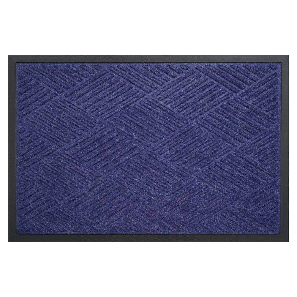 Graphite Grid Blue colored 48 in. x 72 in. Indoor/Outdoor Doormat price history on PriceWatchPro