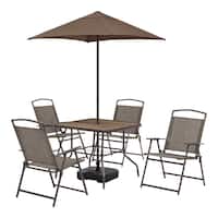 StyleWell Mix and Match 7-Piece Metal Sling Folding Dining Set Deals