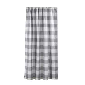 Camden 72 in. x 72 in. Grey and Cream Checkered Shower Curtain