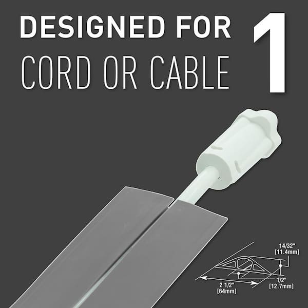 Legrand Wiremold CordMate Cord Cover 5 ft. Channel, Cord Hider for