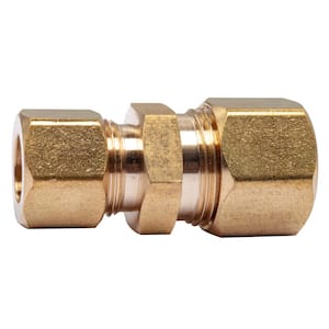 1/2 in. O.D. x 3/8 in. O.D. Brass Compression Reducing Coupling Fitting (5-Pack)