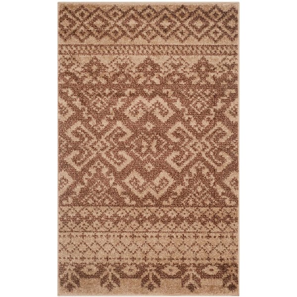 SAFAVIEH Adirondack Camel/Chocolate 3 ft. x 5 ft. Geometric Area Rug