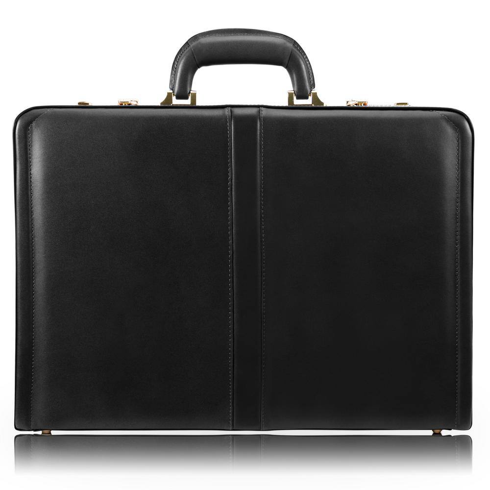 McKLEIN Reagan Top Grain Cowhide Black Leather 3.5 in. Attache ...