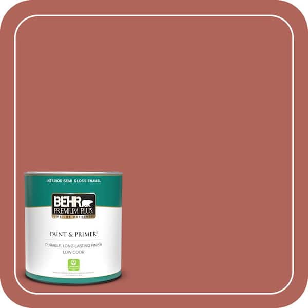 BEHR PREMIUM PLUS 1 qt. Home Decorators Collection #HDC-WR15-7 Preserved Petals Semi-Gloss Enamel Low Odor Interior Paint & Primer