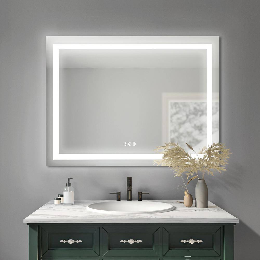 Sunjoy Laken 48 in. W x 32 in. H Frameless Rectangular Luxury LED Light